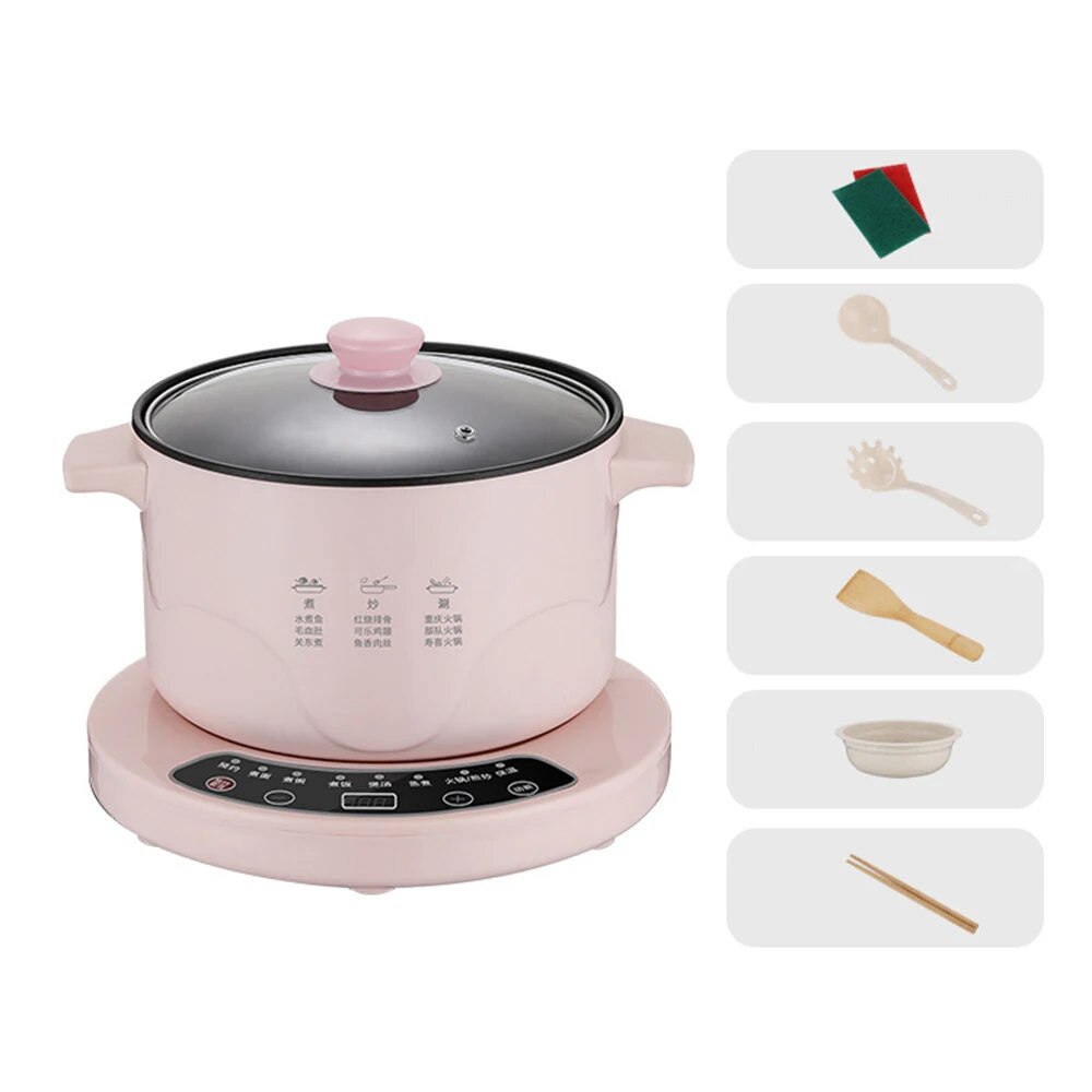 2.6L Electric Multi Cookers Heating Pan Stew Household Cooking Pot Hotpot Noodl image 2