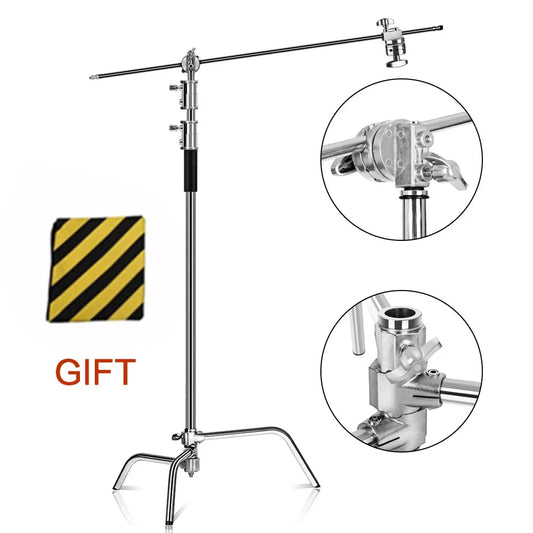 2.6M/8.5FT Stainless Steel Century Foldable Light Stand Tripod Magic Leg Photog image 0