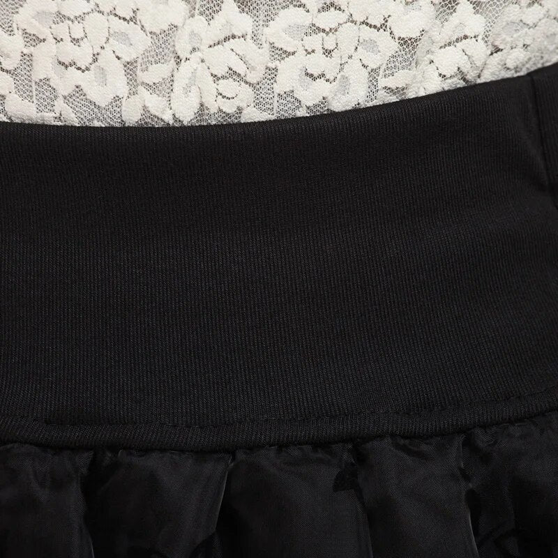 Zuolunouba Summer Slim Preppy Skirt Women Flower Bow Mini Tutu Style Elasticity image 7