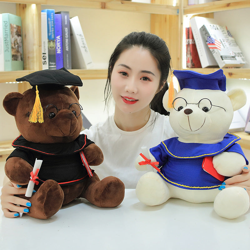 1pc 18cm Cute Graduate Dr. Bear Plush Toy Stuffed Bear kawaii Toys Funny Gradua image 9