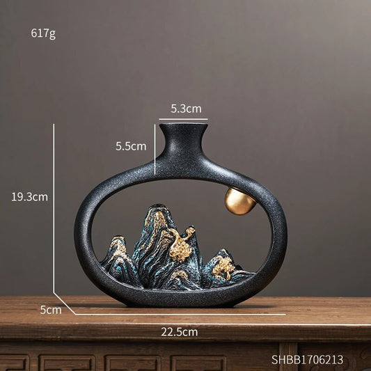 Resin Vase Table Decoration & Accessories Home Decoration Luxury New Chinese St image 0