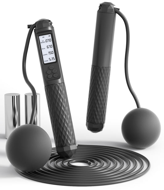 Counting Jump Rope ball Steel PVC Skipping Rope Exercise Adjustable Cordless ju image 0