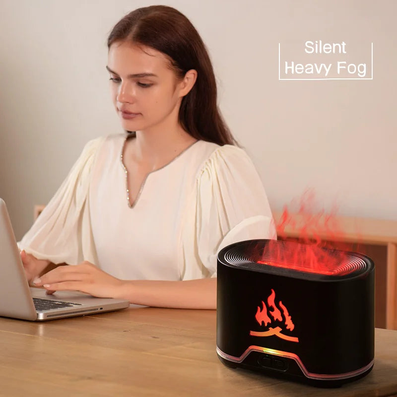Remote Control USB Aromatherapy Diffuser,Simulated Flame Lamp,Air Humidifier image 6
