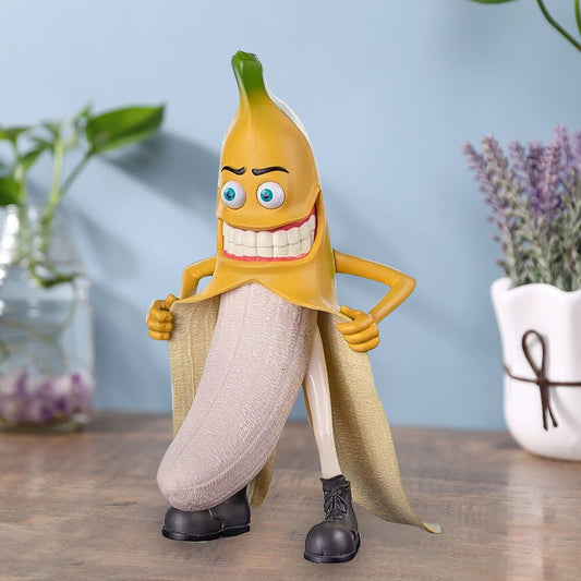 Evil Banana Statues Trick Toys Resin Figurine Art Crafts Desk Tabletop Sculpture image 0
