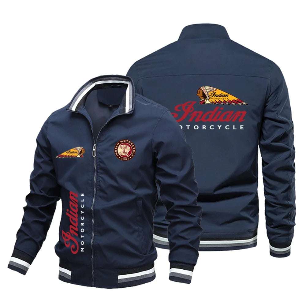 Men's baseball jacket jacket, Indian printed bicycle jacket, oversized Ballmer  image 0