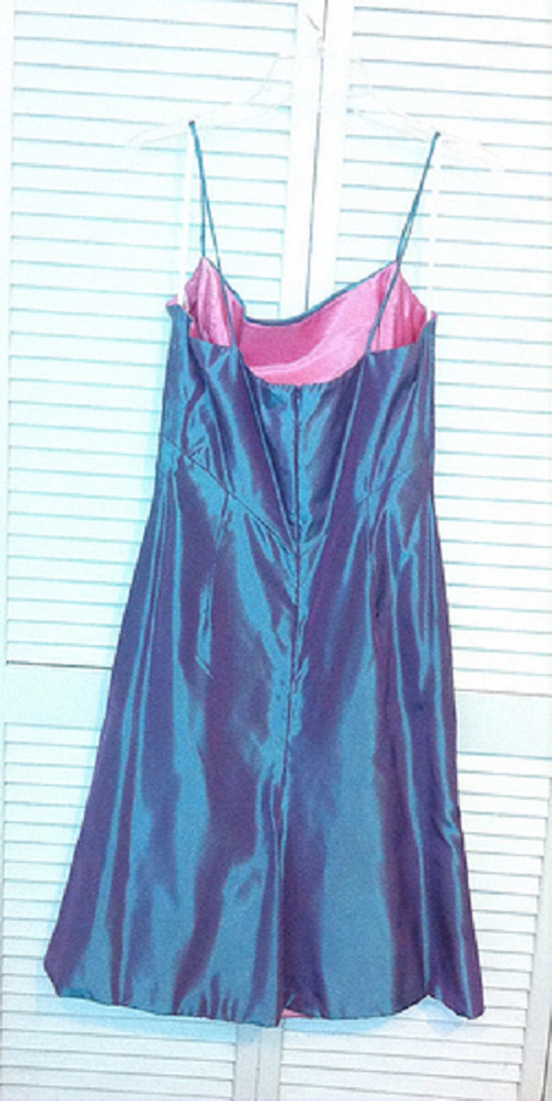 Watters & Watters Women Dress Taffeta Maroon Lined Pink Midi Size 6 image 1