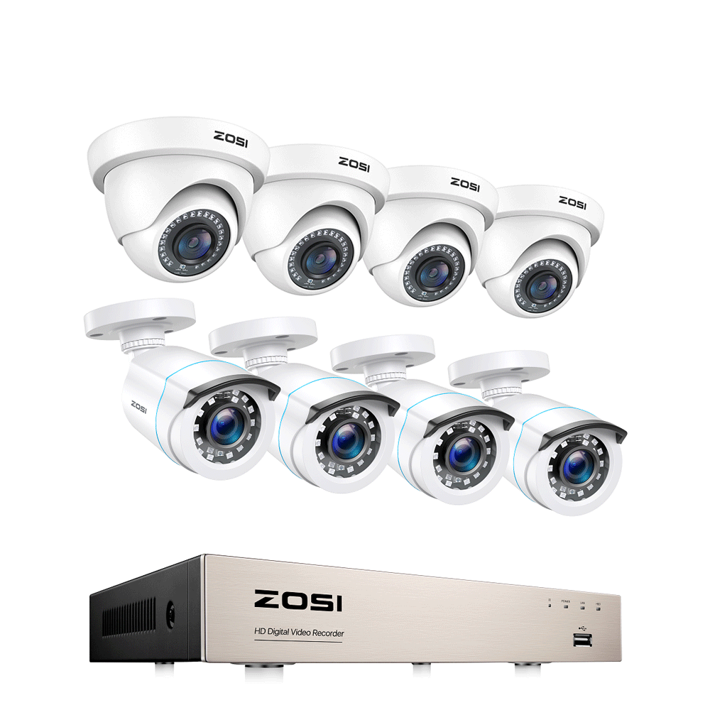 ZOSI Security Cameras System H.265+ 5MP Lite 8-Channel HD-TVI DVR Recorder image 3