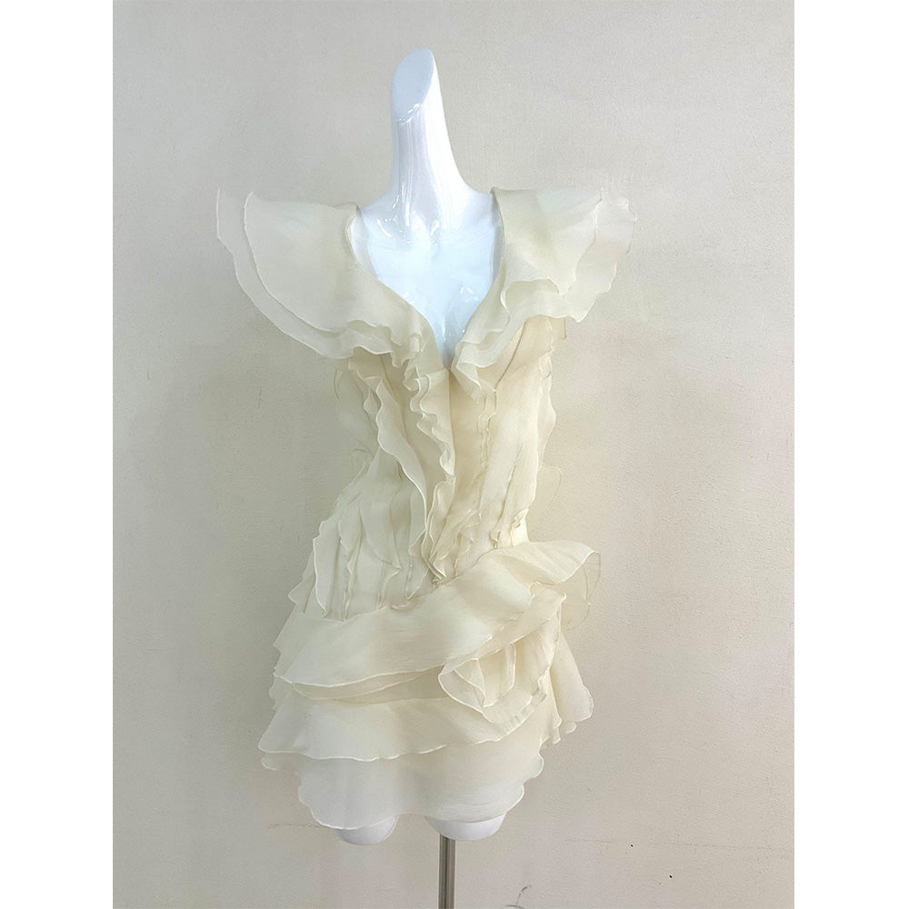 Vietnam niche design new heavy petal ruffles Gorgeous pure desire atmosphere feelin image 4