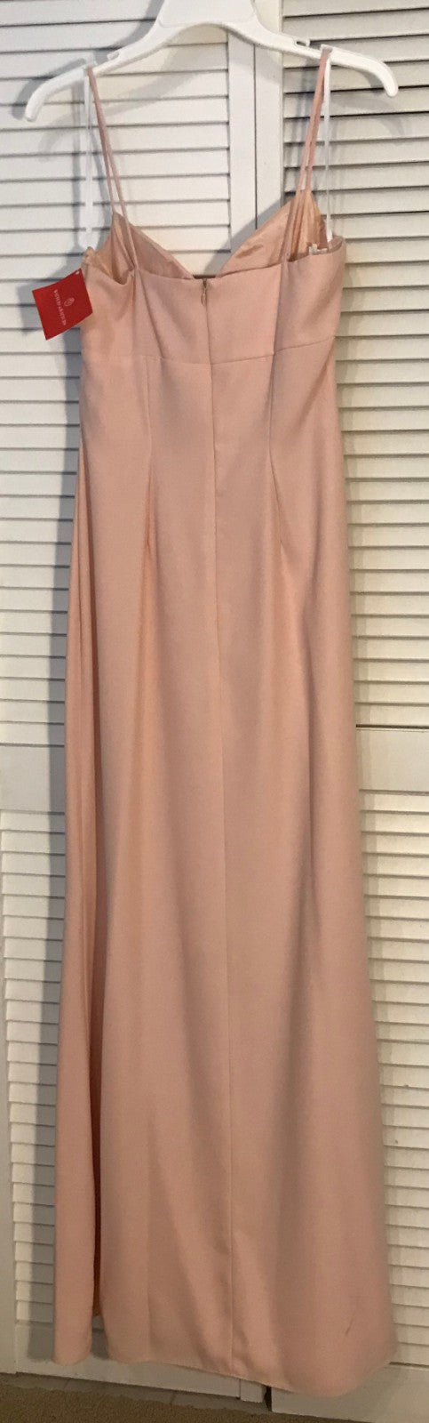 Watters & Watters Women Dress Crepe Peach Sleeveless Full-Length Size 10 image 1