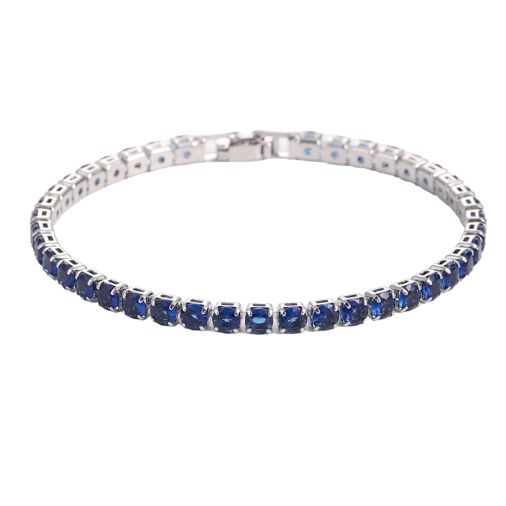4mm Cubic Zirconia Tennis Bracelet Iced Out Chain Bracelets For Women Men Golde image 4