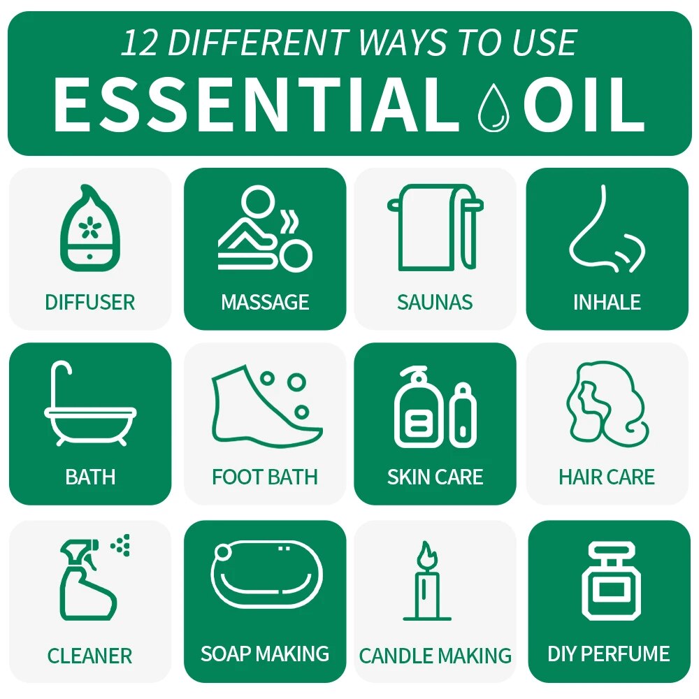 HIQILI 6 pcs Essential Oils Set for Diffuser Humidifier Eucalyptus Mint Laverde image 6