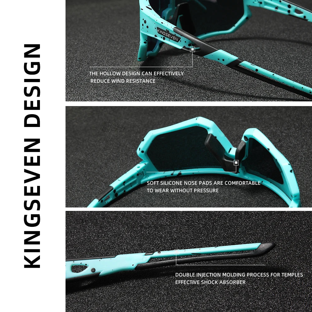 Ship From USA KINGSEVEN Brand Cycling Sunglasses Men Women Mtb Bicycle Glasses image 5