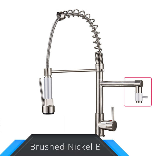 Rozin Black and Rose Golden Spring Pull Down Kitchen Sink Faucet  Hot & Cold Wa image 0