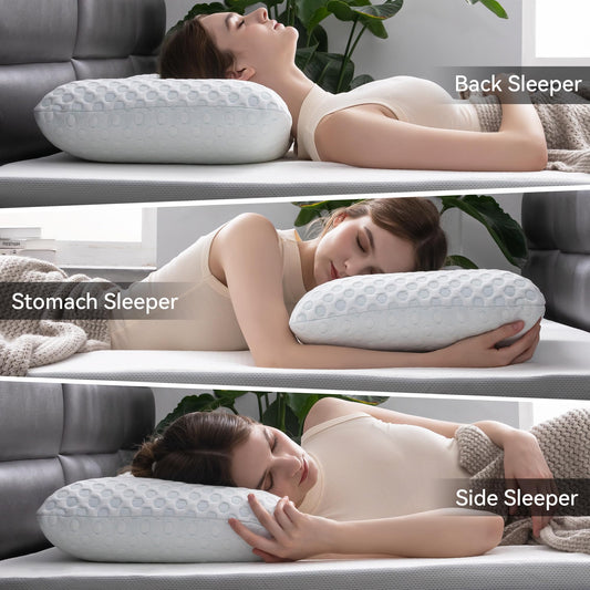 Hcore 2 Pack Gel Memory Foam Pillows Firm Pillow Dual-Sided Cooling & Cozy Wash image 0
