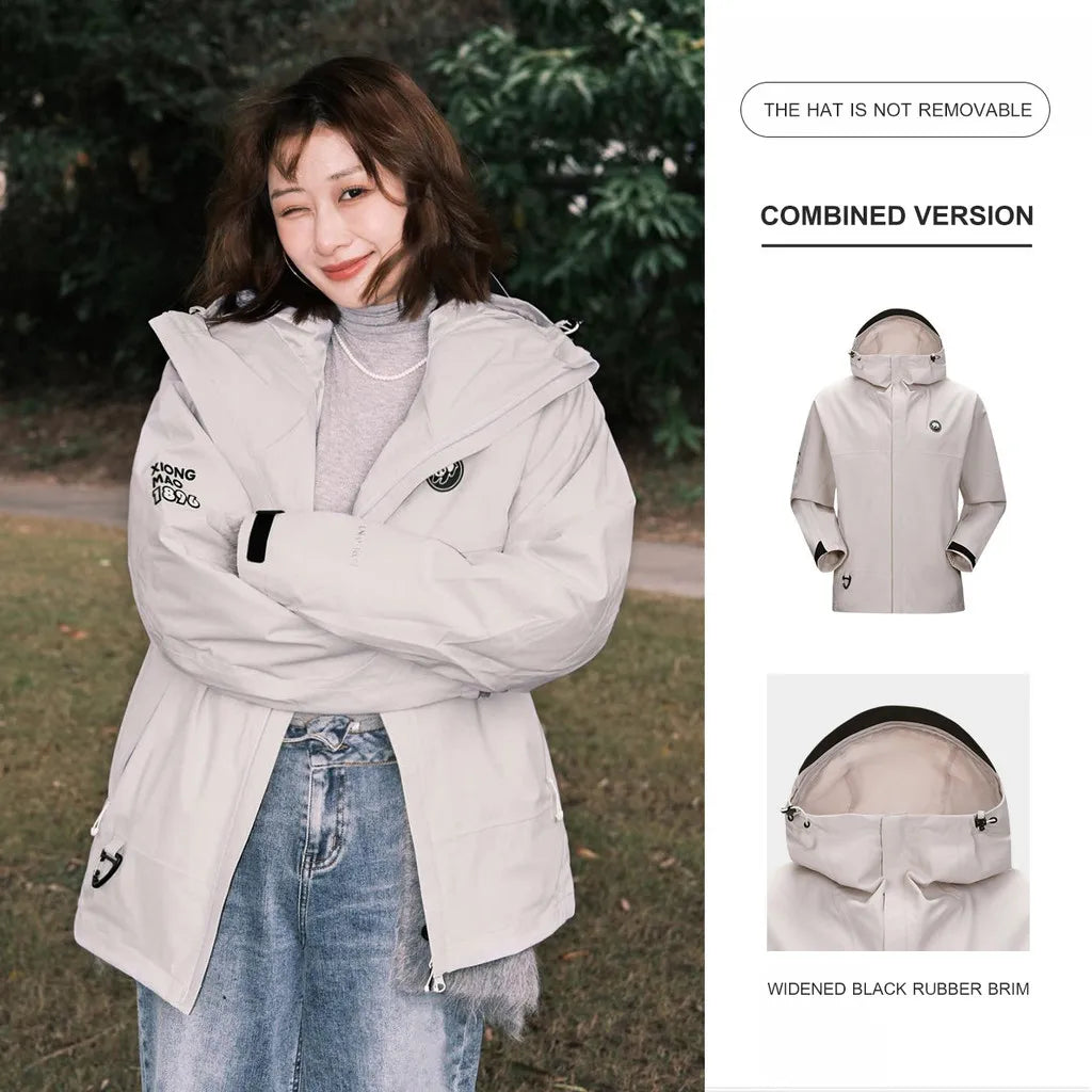 GOLDEN CAMEL Hiking Jackets Women Waterproof Hard Shell Single-layer Jacket for image 3