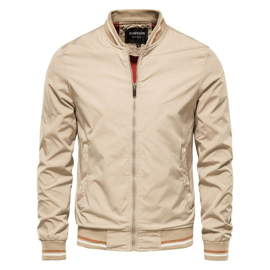 Men's clothing Solid Color Bomber Jacket Men Casual Slim Fit Baseball Mens Jack image 0