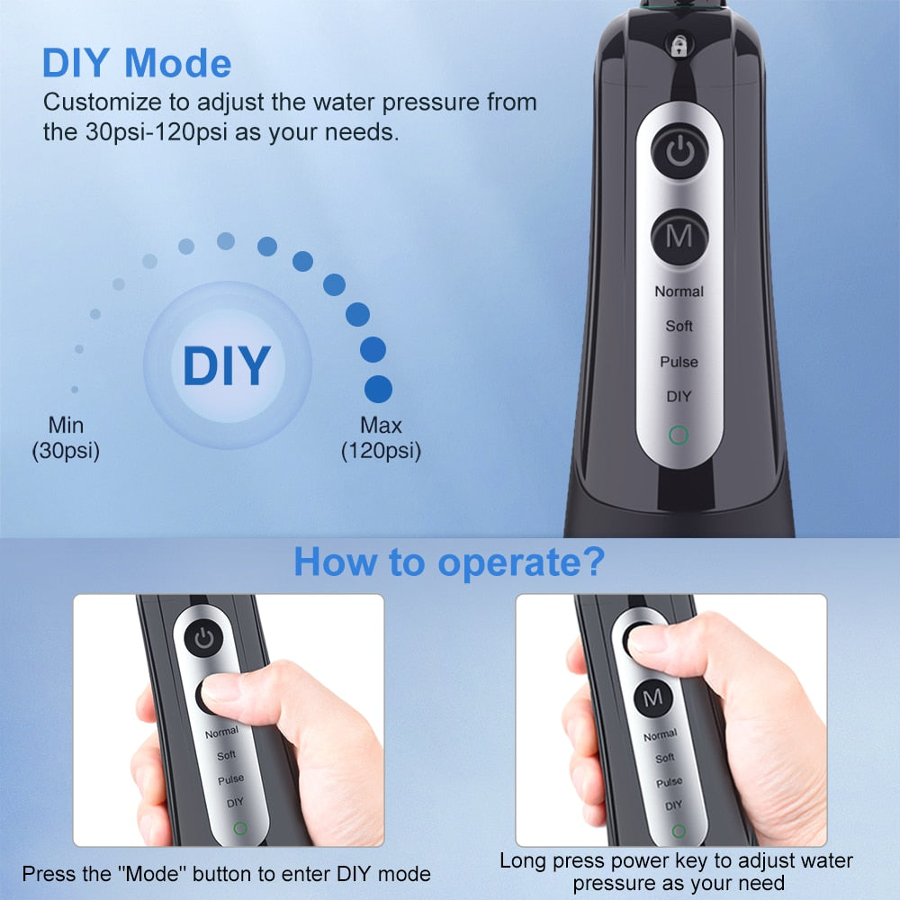INSMART Oral Irrigator Dental Water Flosser Teeth Whitening Waterproof Portable image 10