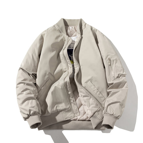 Autumn Winter Pilot Jacket Military Solid Ma1 Bomber Jacket Men Women American  image 0