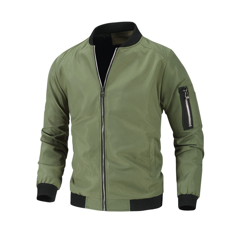 Hot Sale Men’s Slim Fit Lightweight Casual Bomber Jacket, Sport Jacket, Fashion image 4