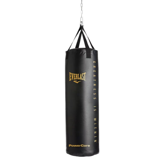 80 Lbs. Black and Gold Powercore Heavy Punching Bag Sturdy Boxing Bag for image 0