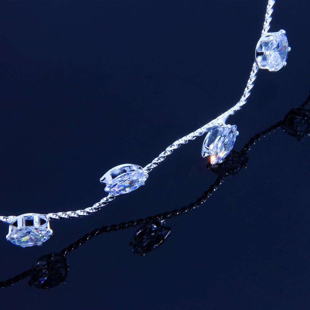 StoneFans New Crystal Rhinestone Choker Necklace Gold Women Zirconia image 4