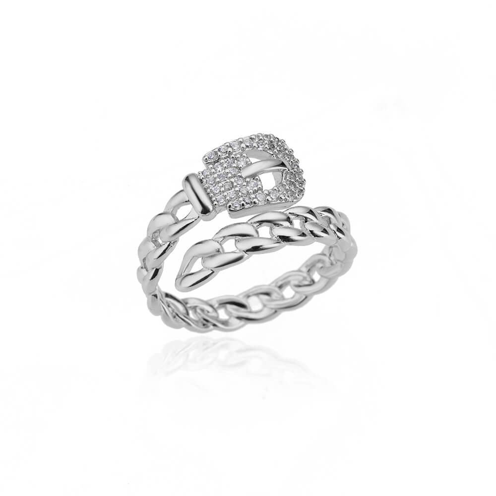 48 Style Women Stainless Steel Rings Gold Color Hollow Out Geometric Open Ring  image 36