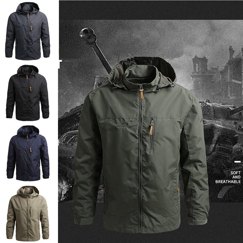 Men Windbreaker Military Field Jackets Outerwear Mens Spring Autumn Waterproof  image 0
