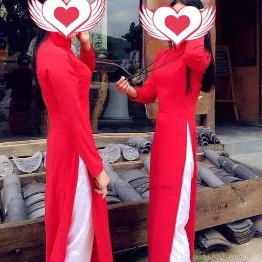 woman aodai vietnam traditional clothing ao dai vietnam robe and pants vietnam  image 0