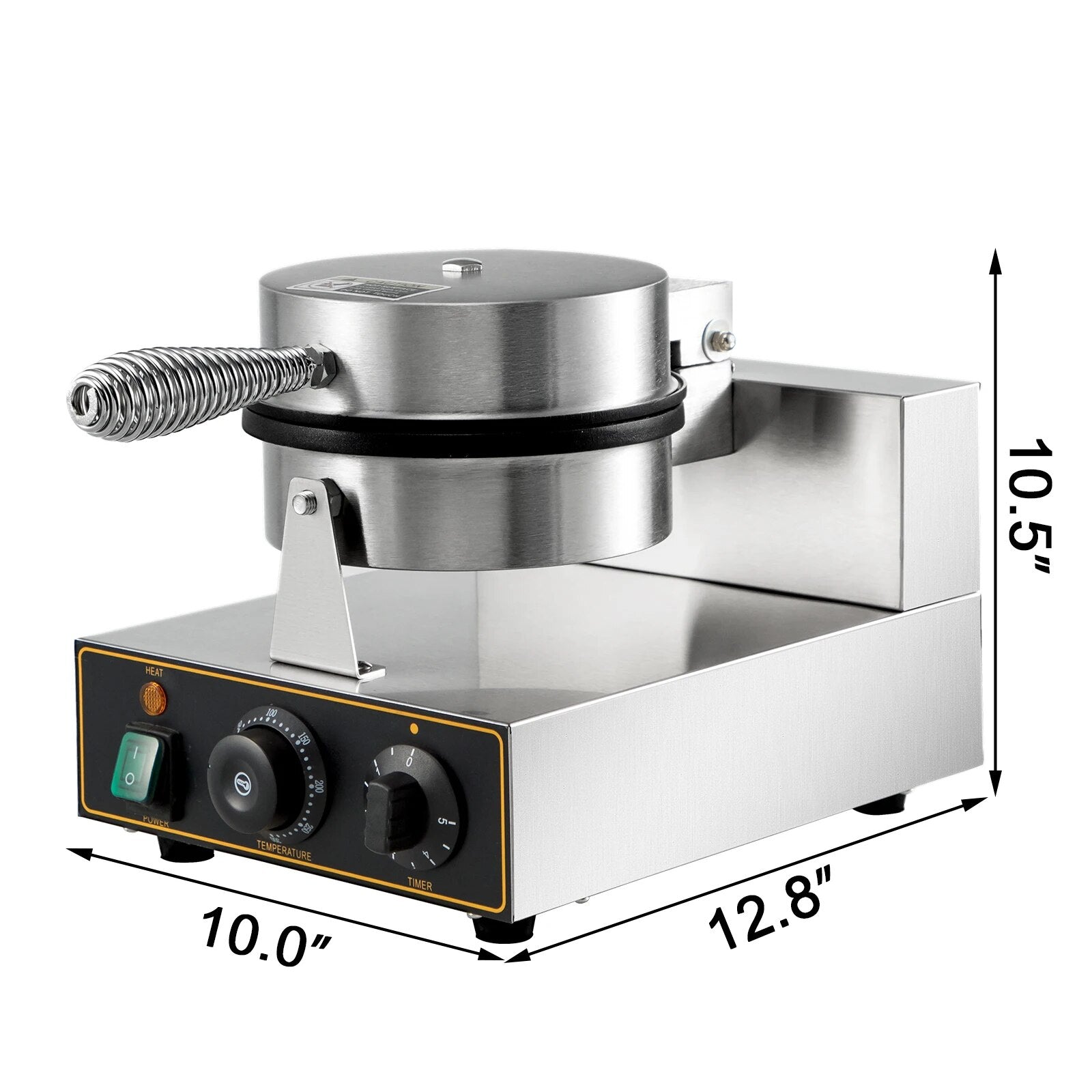 VEVOR Single/Double-head Electric Waffle Maker 180mm Nonstick Plate Cake Baking image 2