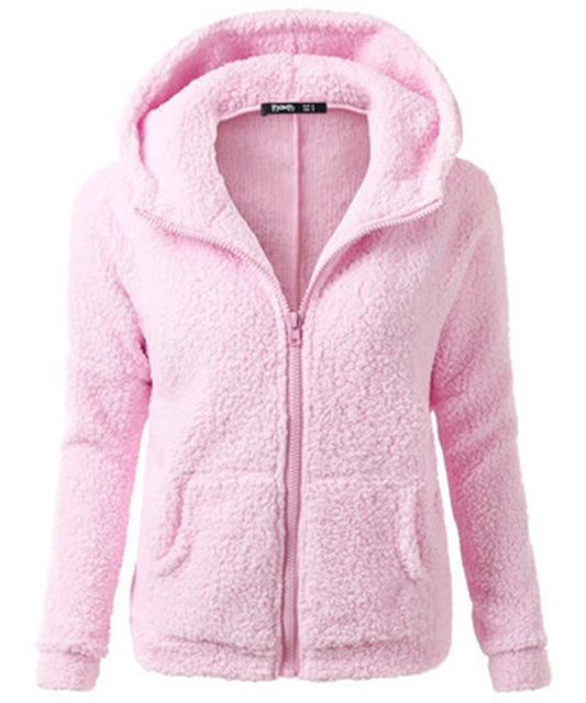 Women Autumn Winter Warm Hoodie Jacket Casual Female Hoodies Sweatershirt Zippe image 0