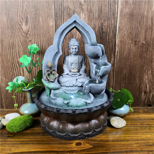 Indoor Air Humidifie Waterfall Fountain Office Tabletop Relaxation Fountain Vie image 0