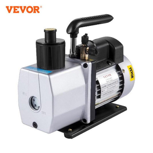 VEVOR 5CFM 1/2 HP Double Stage HVAC Refrigerant Vacuum Pump 120V Portable Refri image 0