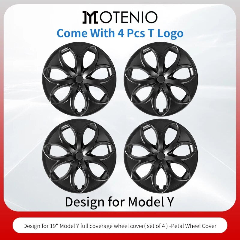 4PCS Wheel Cap For Tesla Model Y 2023 19 Inch RightÂ Left Hubcaps Cyclone Cover image 2