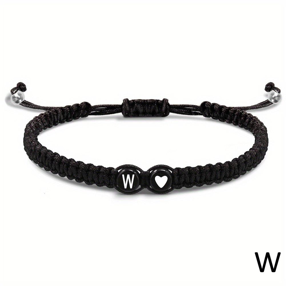 26 Letters Initial Heart Bracelets Handmade Adjustable A-Z Name Braided Bracele image 15