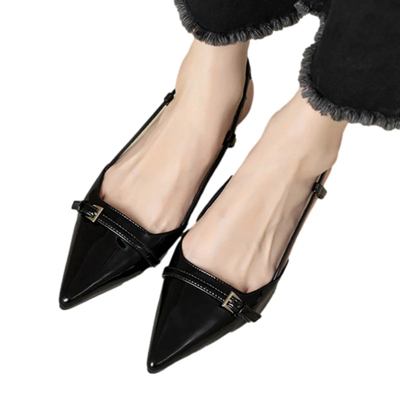 Pointed Toe Sexy Mid Heels Party Shoes Women Sandals Designer Summer Brand Pump image 6