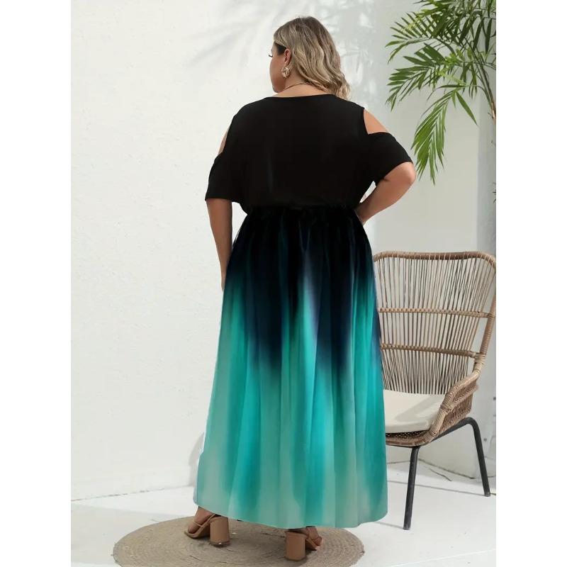 Women's Fashion Summer Casual Off Shoulder Short Sleeve Dress Women's Fashion E image 4