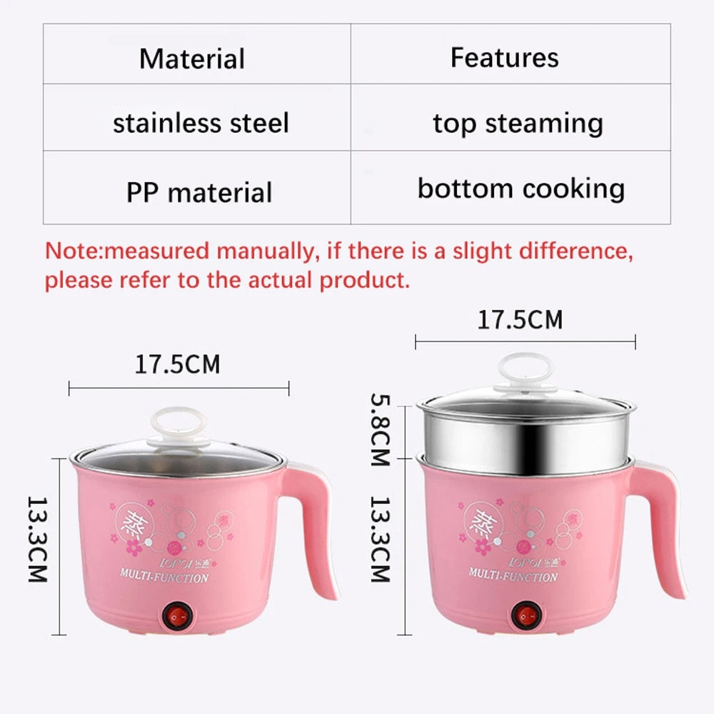 Electric Cooker Home Multifunction Hot Pot 1-2 People Heating Pan Cooking Pot M image 10