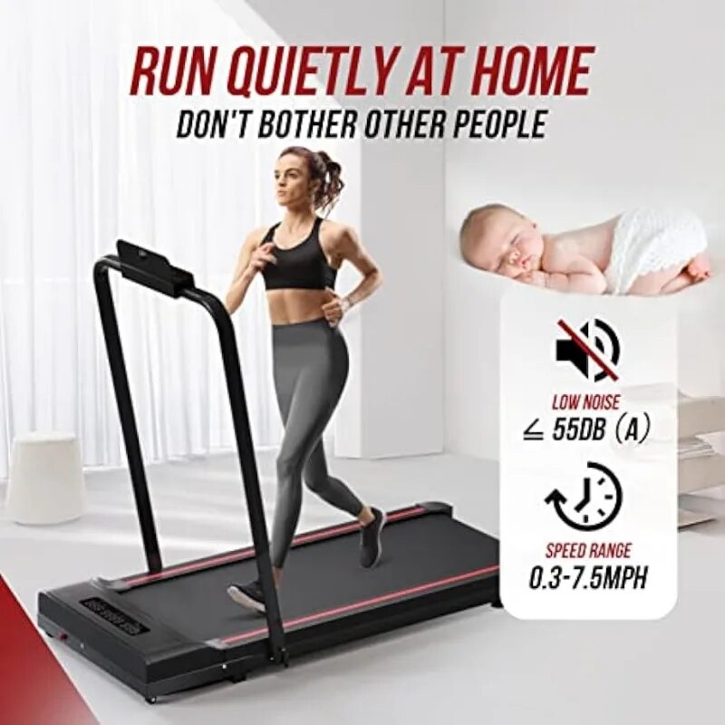 Freepi Treadmill-Under Desk Treadmill-2 in 1 Folding Treadmill-Walking pad-Trea image 2