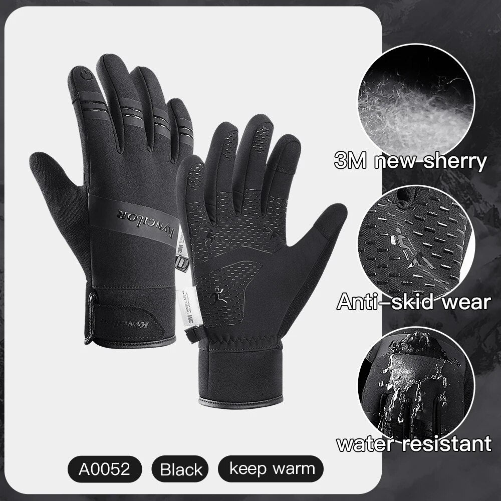 Winter Men Women Gloves Touch Cold Waterproof Male Outdoor Sports Warm Motorcyc image 3