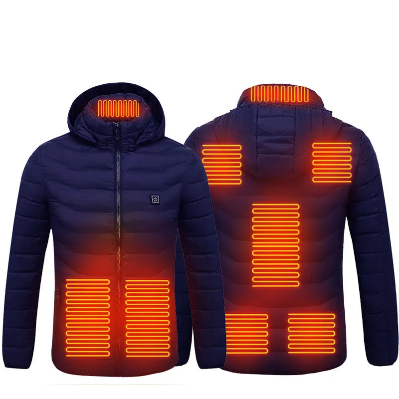 Winter Men Women Thicken Warm USB Heating Cotton Jackets Coat Smart Thermostat  image 4