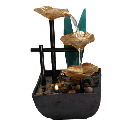 Relaxation Tabletop Water Fountain Indoor Garden Zen Desktop Waterfall Decor image 0