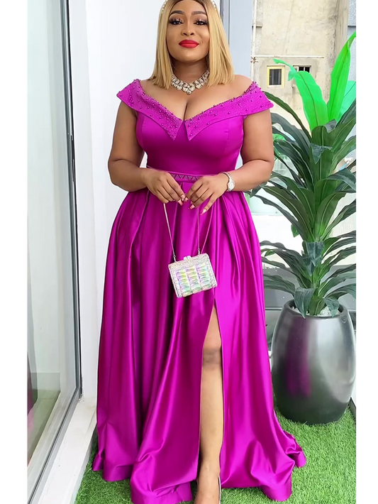 African Wedding Dresses for Women Dashiki Summer Fashion  Sleeveless Split image 0
