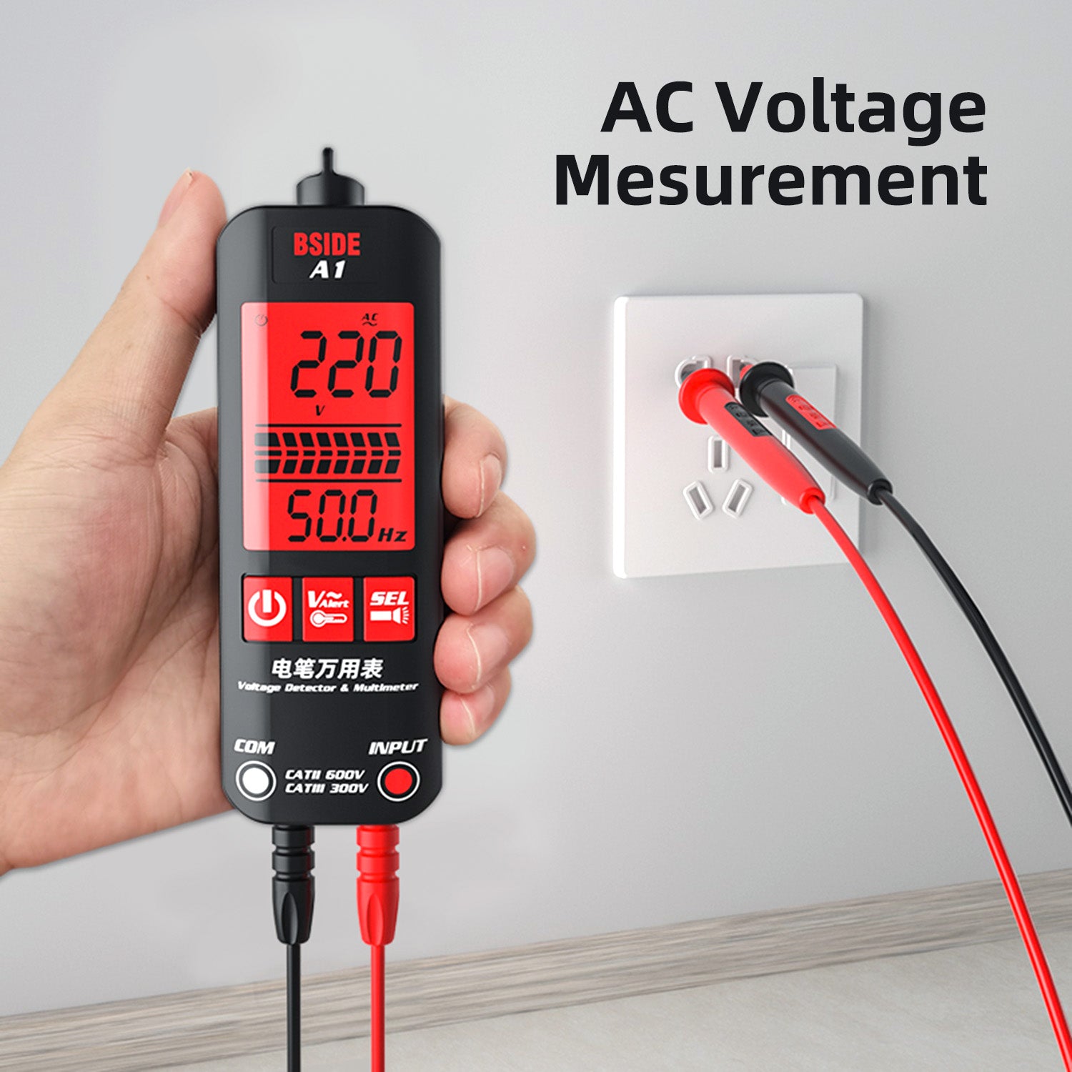BSIDE Voltage Tester Smart Digital Multimeter Non-Contact Electrician Pen Detec image 7
