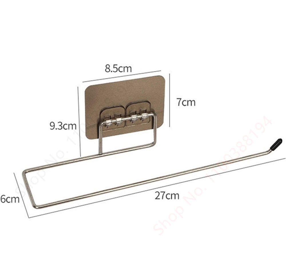 Adhesive Toilet Paper Holder Wall Mount For Bathroom Kitchen Silver Gold Black  image 15
