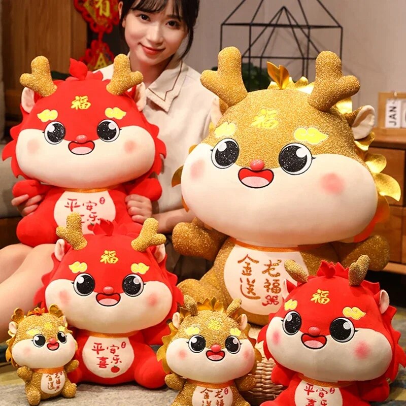 Chinese Lunar New Year Decoration 2024 Kawaii Dragon Plush Dolls Spring Festiva image 26