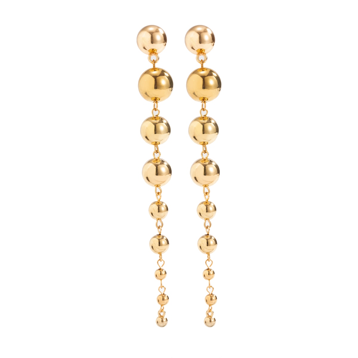 PuRui CCB Material Beads Drop Earrings for Women Fashion Gold Color Irregular B image 4