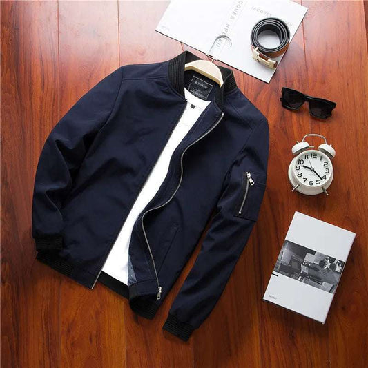 New 2024 Jacket Men Fashion Casual Slim Mens Jacket Sportswear Bomber Jacket Me image 0