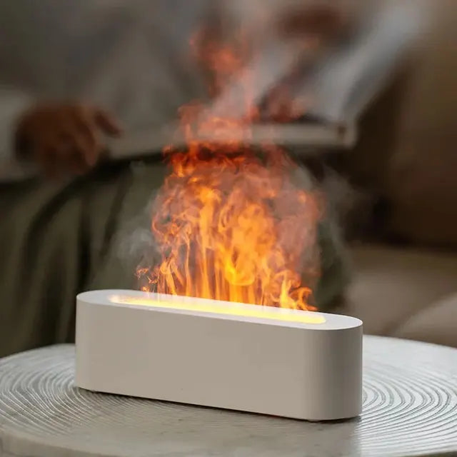 For RGB Flame  Diffuser Humidifier USB Desktop Simulation Light Aromatherapy Pu image 3