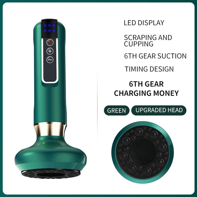 Tricolor Electric Massager GuaSha Anti Cellulite Vacuum Suction Cup  Beauty Hea image 2