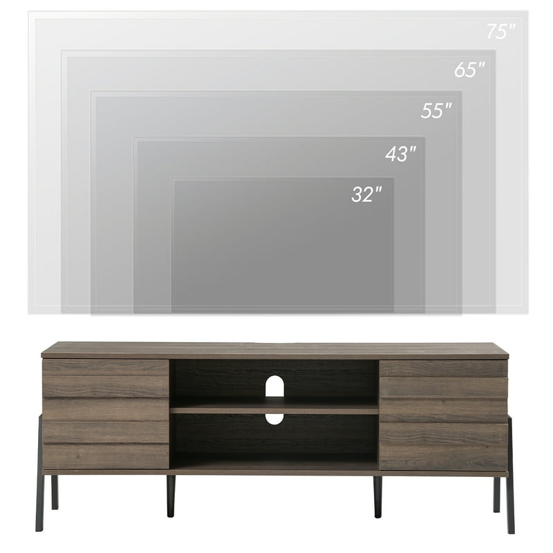Stand for 65 inch TVs,  Wood  Cente Media Console Table for Living Room, 60 inc image 4